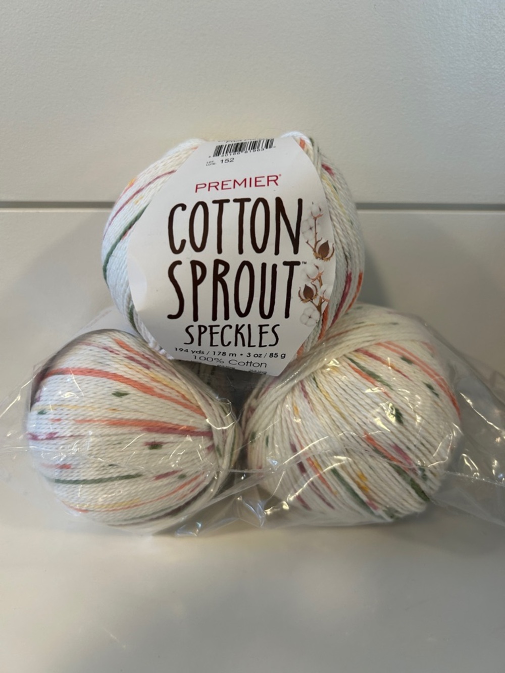 3 Premier Cotton Sprout Speckles Yarn - Fruit Punch Discontinued